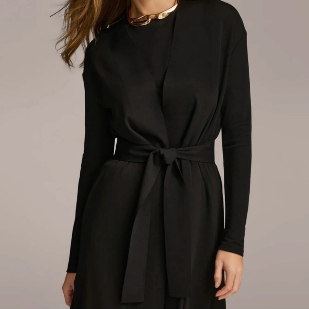 Donna Karan long black cardigan
